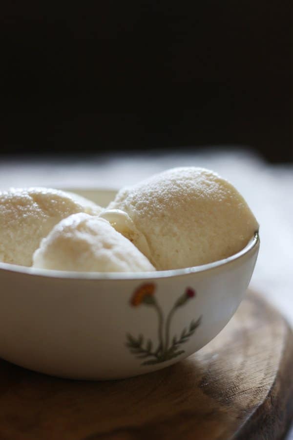 tender coconut ice cream ready to serve