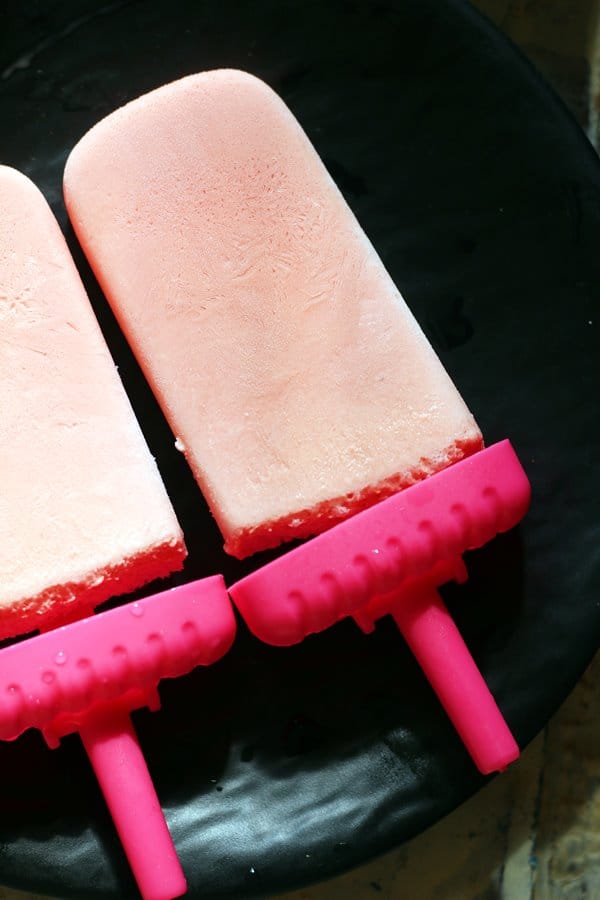 Watermelon popsicle ready to serve