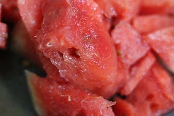 Step by step photos for aking watermelon ice cream recipe