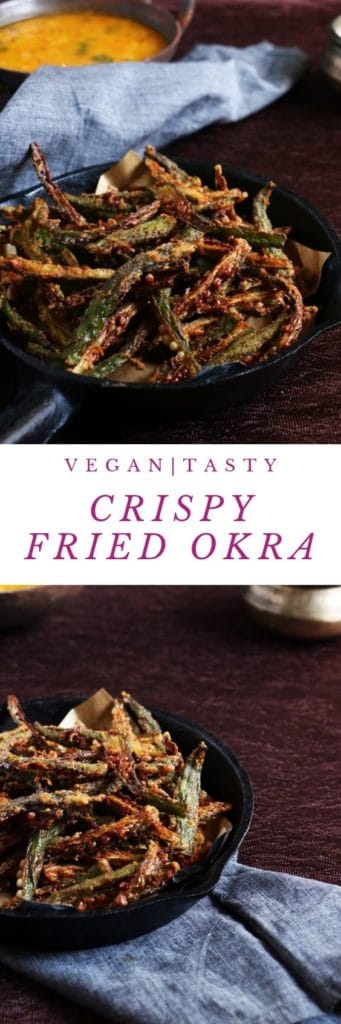 Crispy fried okra