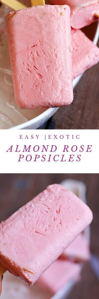 Almond rose popsicles