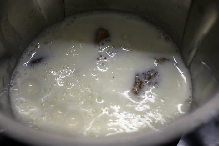 Making sapota milkshake