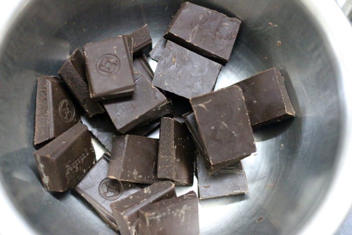 Chopped dark chocolate