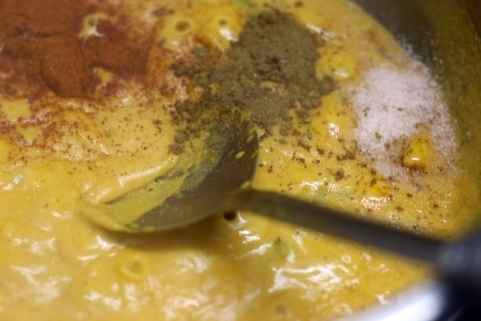 preparing vegetarian tikka masala