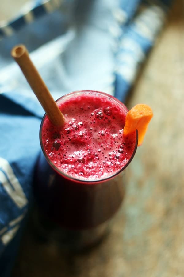 Easy beetroot juice served for breakfast