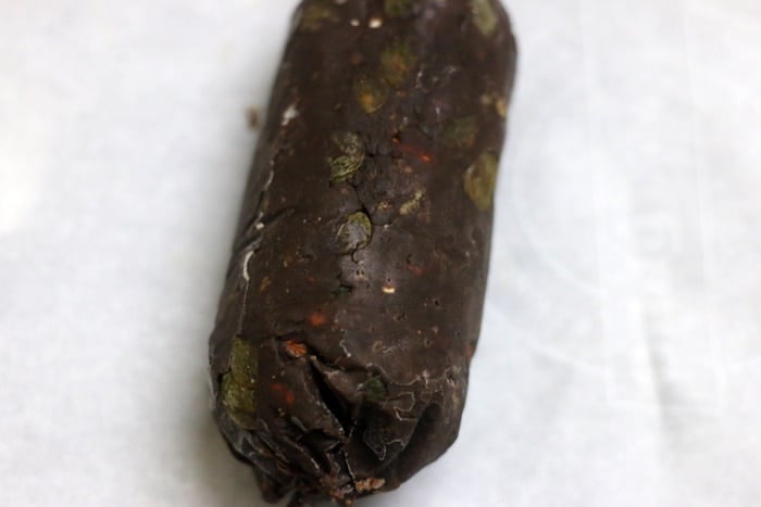 frozen chocolate sausage