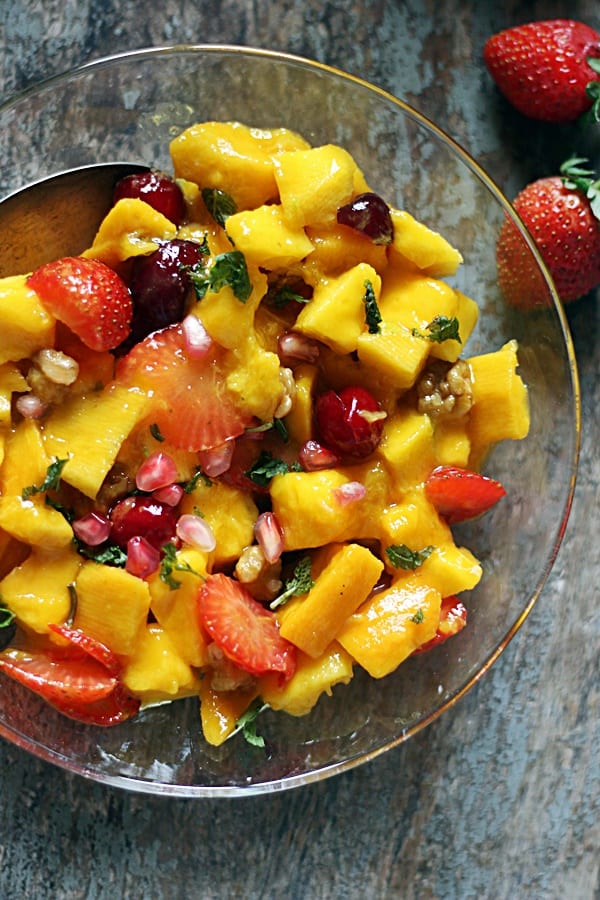 Mango salad ready to serve