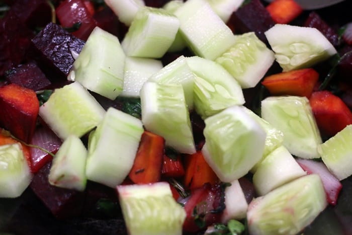 beetroot salad making recipe