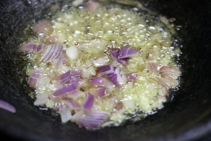 sauteing onions for okra rice