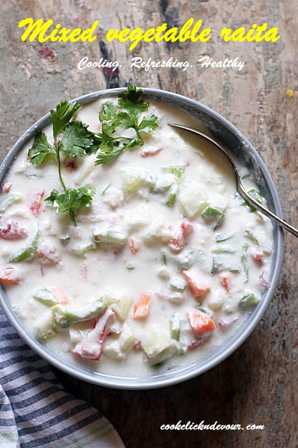 mixed veg raita recipe