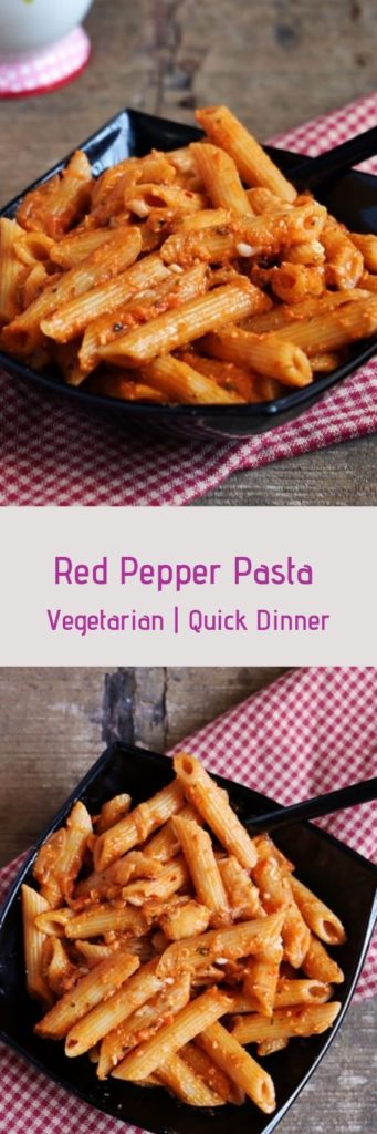 Roasted red pepper pasta