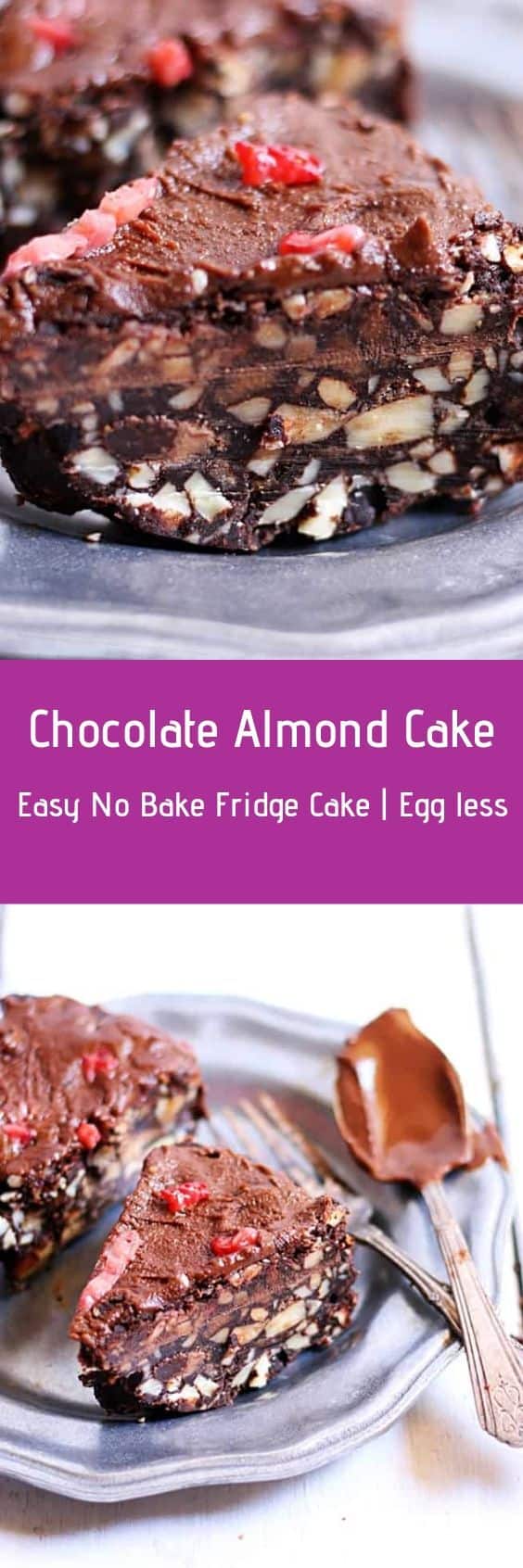 Chocolate Almond Cake No Bake Cook Click N Devour!!!
