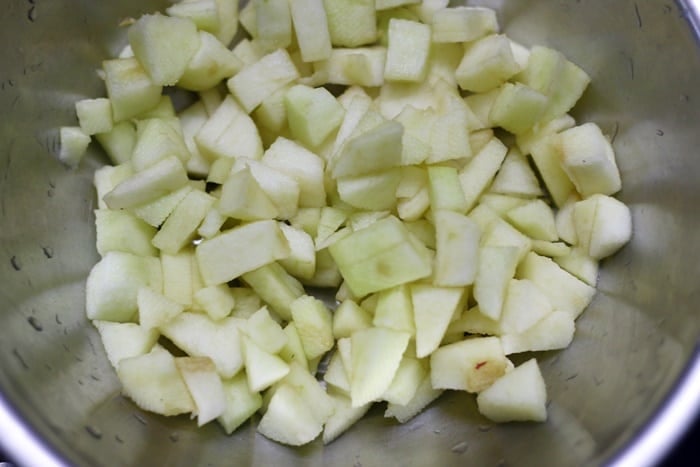 chopped apples