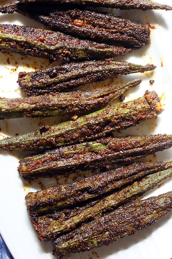 Bharwa Bhindi (Punjabi Stuffed Okra Fry) Cook Click N Devour!!!