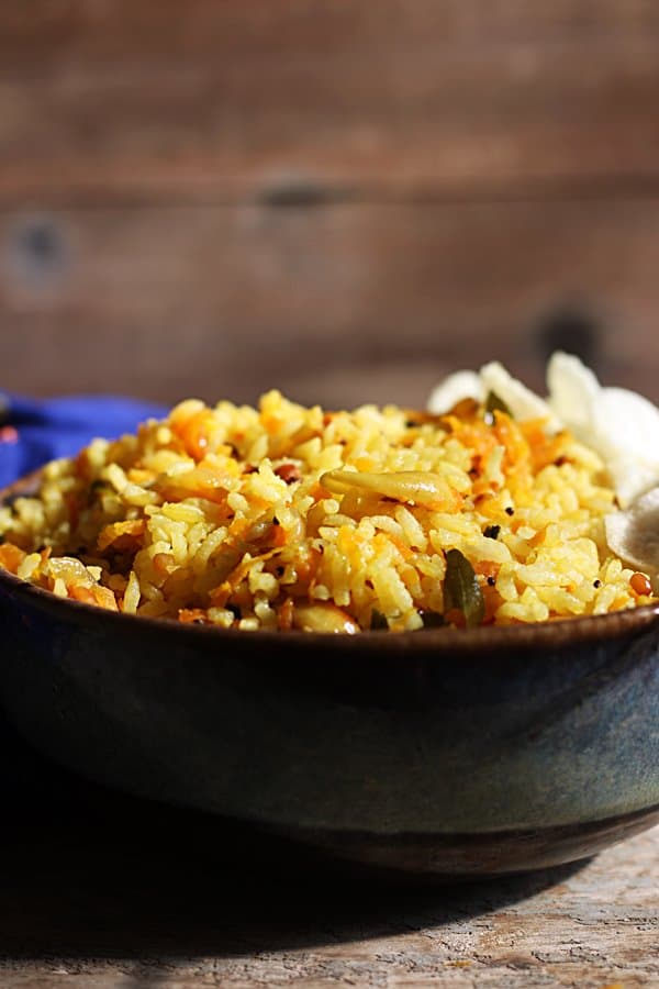 carrot rice ready to serve