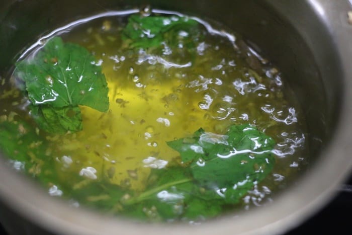 making mint tea