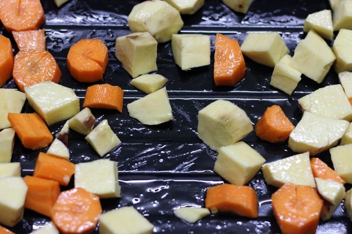 roasting sweet potatoes
