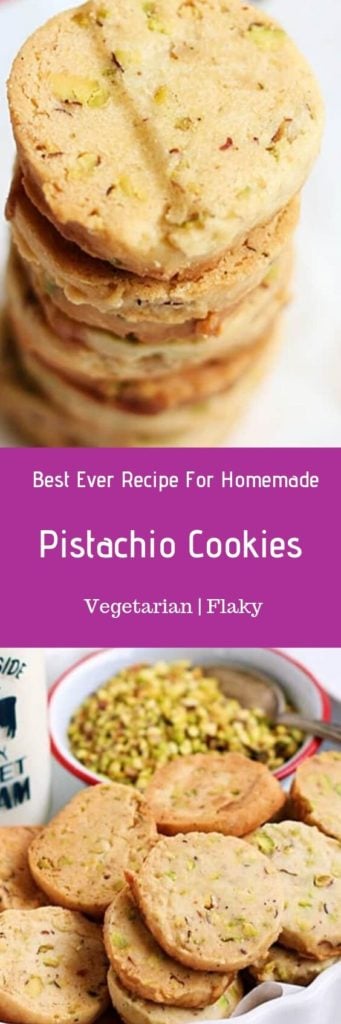 egg free pistachio cookies