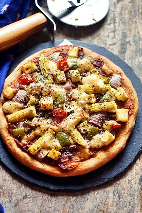 paneer pizza recipe