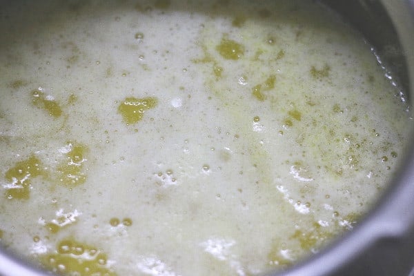 foaming butter