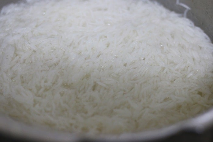 cooking basmati rice in open pot method