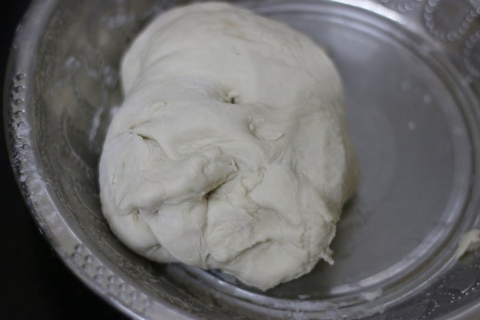Soft yet stiff plain flour dough