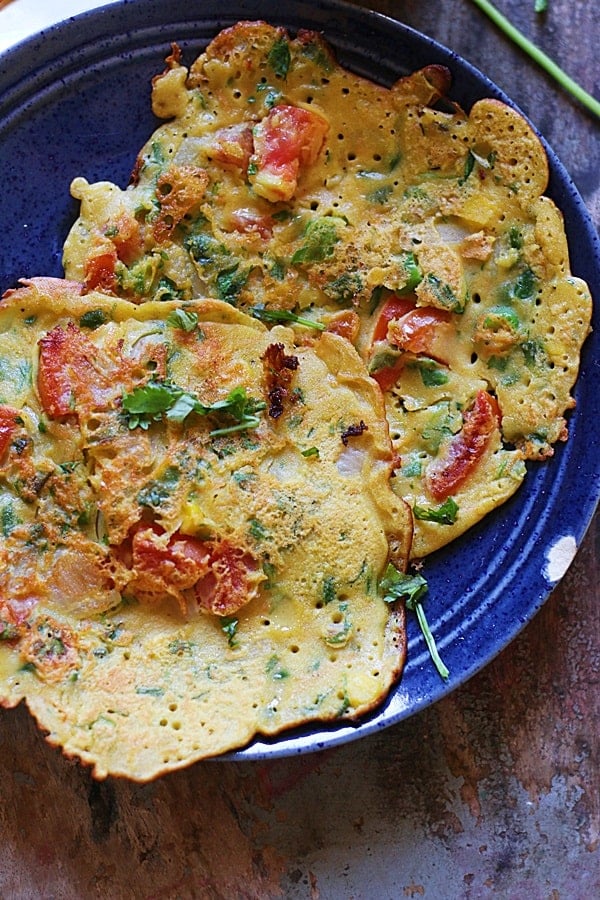 Vegan chickpea omelette recipe