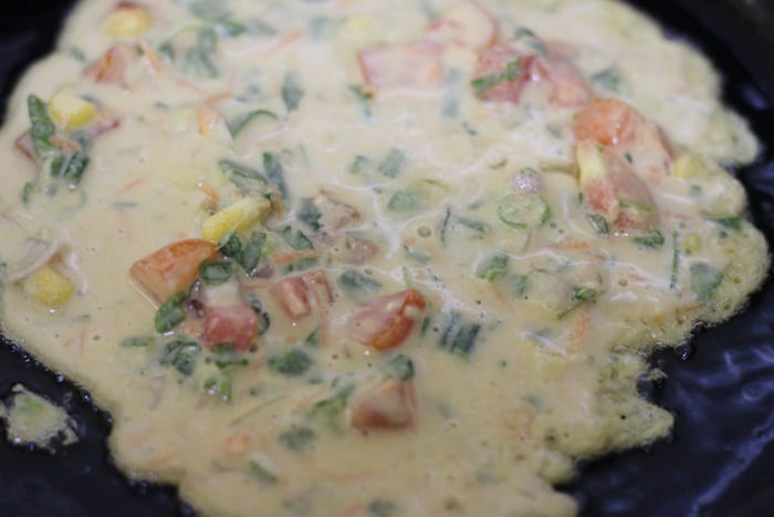 Vegan chickpea omelette recipe