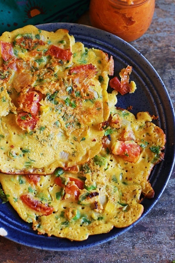 Vegan chickpea omelette recipe