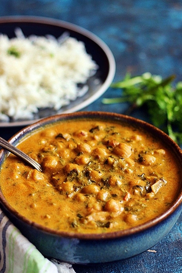 chickpea spinach curry