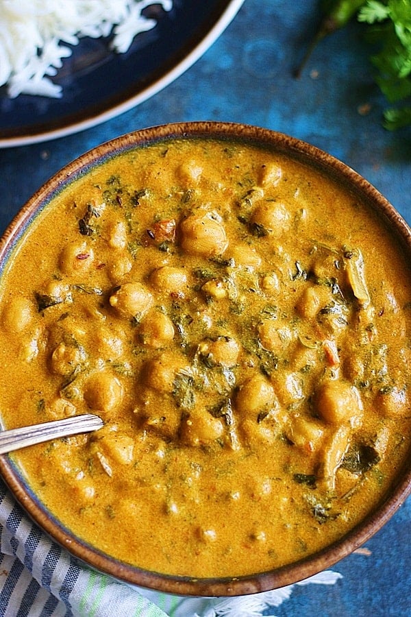 chickpea spinach curry