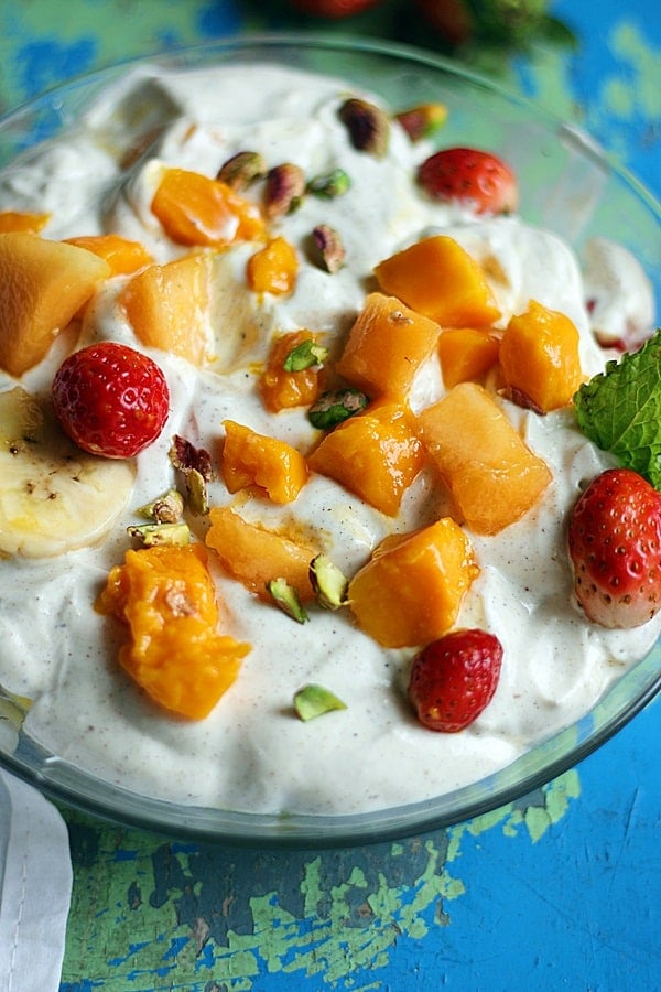 fruit cream ready to serve