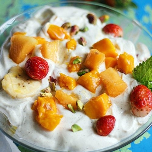Fruit Cream Recipe (Fruit Salad With Cream) Cook Click N Devour!!!