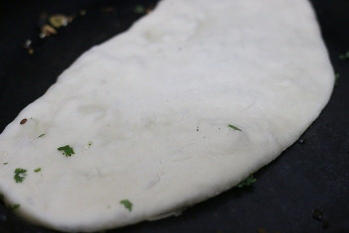 water applied to one side of dough