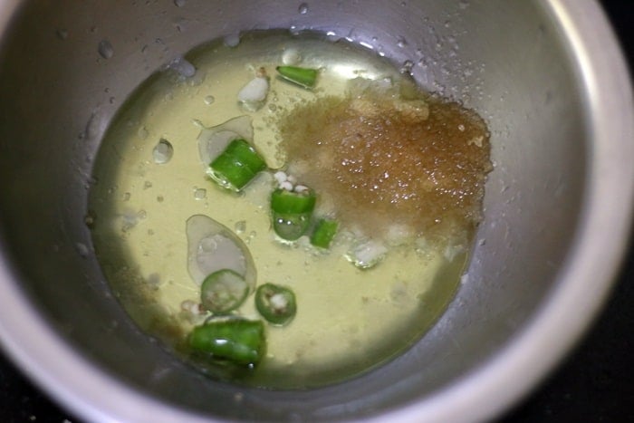 dressing ingredients- lemon juice, green chili, brown sugar and salt in a mixing bowl