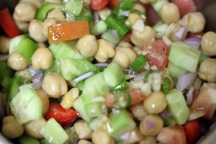 how to make vegan chickpea salad recipe