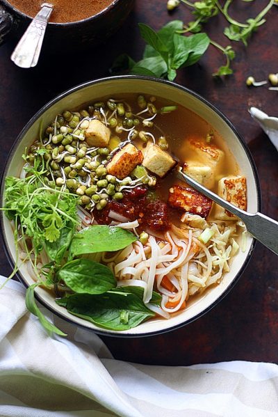 Vegan Pho (Vietnamese Noodle Soup) | Cook Click N Devour!!!