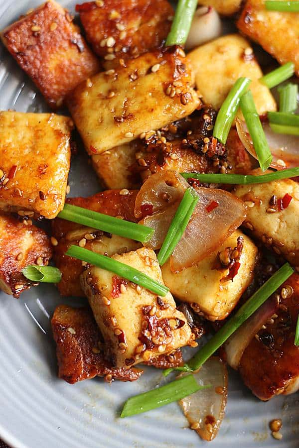 braised tofu ready to serve