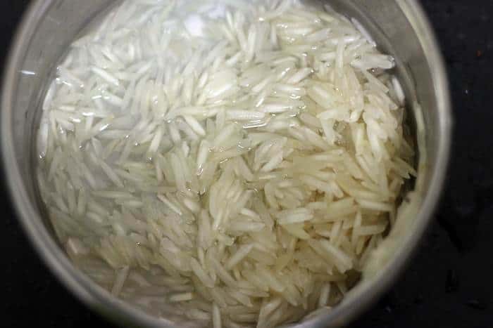 soaked basmati rice