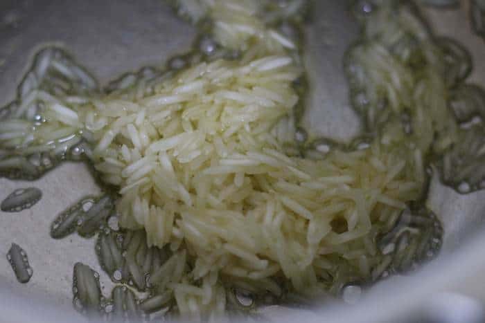rice sauteed in ghee