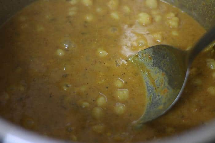 instant pot chickpea curry ready