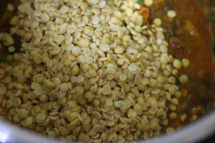 toor dal added to masala