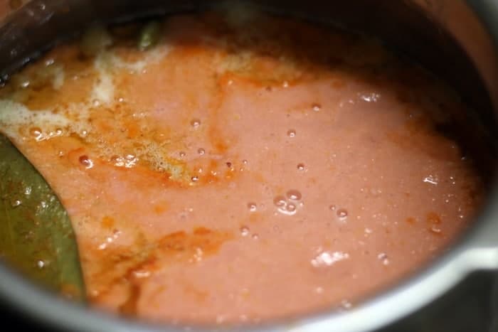 cooking tomato puree in butter