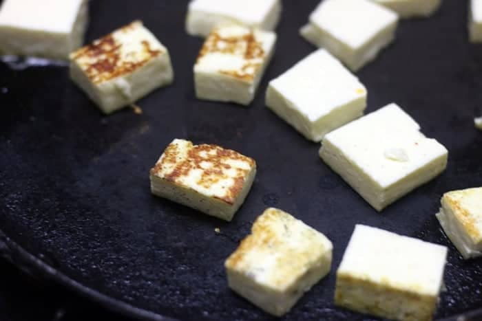 toasted paneer cubes
