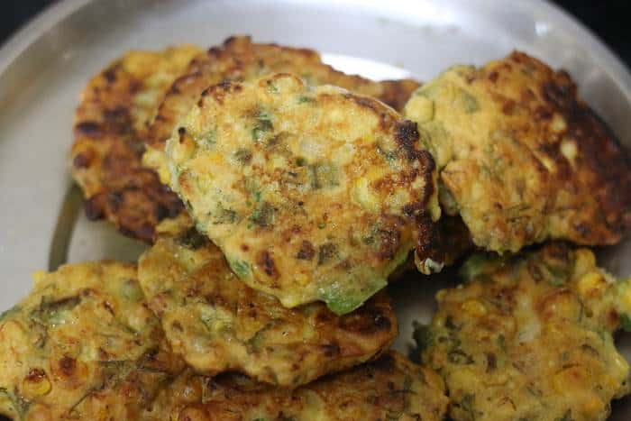 fried vegan corn fritters