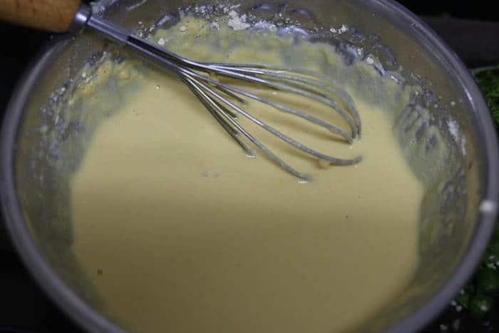 chickpea flour slurry