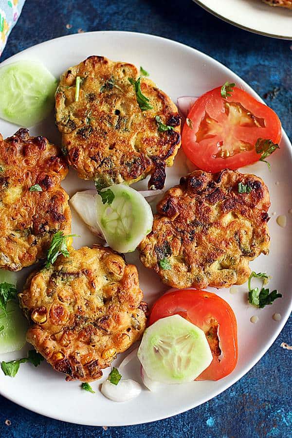 vegan corn fritters