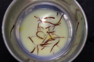 saffron soaked in warm milk