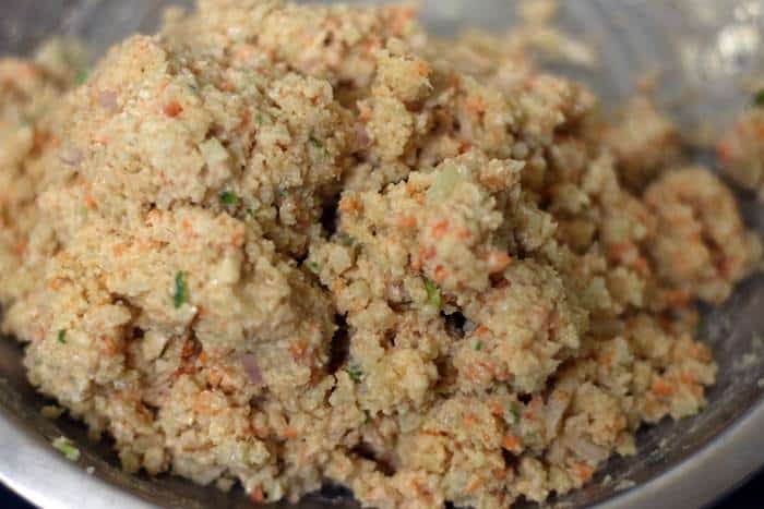 Cauliflower nuggets mixture