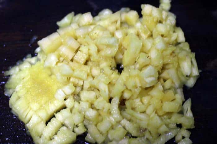 finely chopped pineapple for salsa